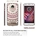 Moto Z2 Force Case with HD Screen Protector,AnoKe [Scratch Resistant] Colors Totem Mandala Folwer Clear Bumper Hybrid Slim Fit Protective Phone Case For Motorola Z2 Force Droid(2017) - TM CH Rose Gold