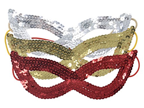 Dazzling Sequins Masquerade Costume Party Cat Eye Mask