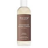 Deep Steep Magnesium Bubble Bath, 15.6 oz – Foaming Soak with Magnesium, Coconut Oil, Aloe, Vitamin C, Shea Butter & Argan Oil – Vegan, Clean Beauty for Stress & Sleep (Vanilla Coconut)