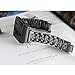bayite Metal Bands Compatible with Fitbit Ionic Replacement Band with Rhinestone Bling Adjustable Bracelet, Black