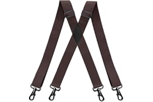 Cedrainy Men’s Suspenders Swivel Hooks X Back Susspenders with 4 Heavy Duty Braces Belt Snaps Loops