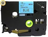 Black on Blue Label Tape Compatible for Brother TZ 541 TZe 541 18mm P-Touch 8m