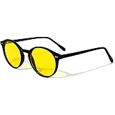 TIJN Vintage Small Round Sunglasses for Women Men,Stylish Polarized UV400 Colored Lens,Tinted Sun Glasses,Classic Sunnies