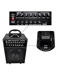 Pyle pwma930ibt sistema de altavoces PA portátil inalámbrico Bluetooth, Batería Recargable, micrófono, 600 W