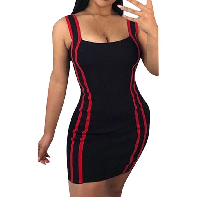 red tight fitted dress