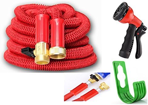 75 ft Hose-LIMITED TIME-3Layer-INCLUDE Valve,SprayGun,Hanger, 1 YR WARRANTY,BEST Premium Quality Water &amp; Garden Flexible Expandable Hose, Pocket,Retractable,Strongest,Planet,Durable,USA Brass Conn D