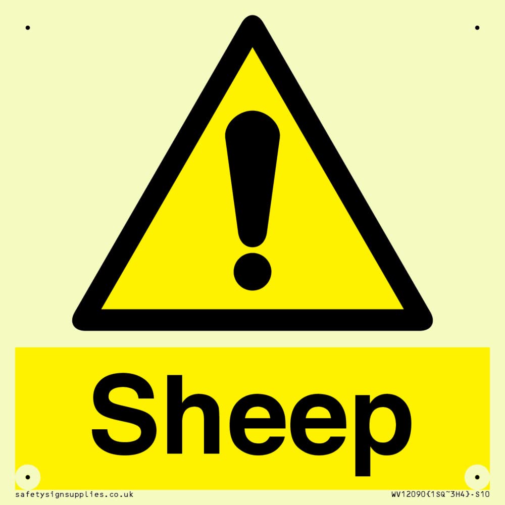 Sheep Sign - 100x100mm - S10