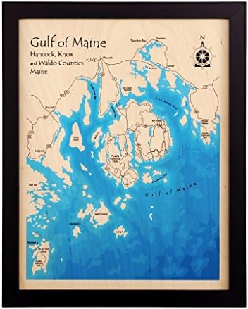 Kitchi Lake in Beltrami, MN - Print Map 14 x 18 IN - Multicolor print framed nautical chart and topographic depth map.