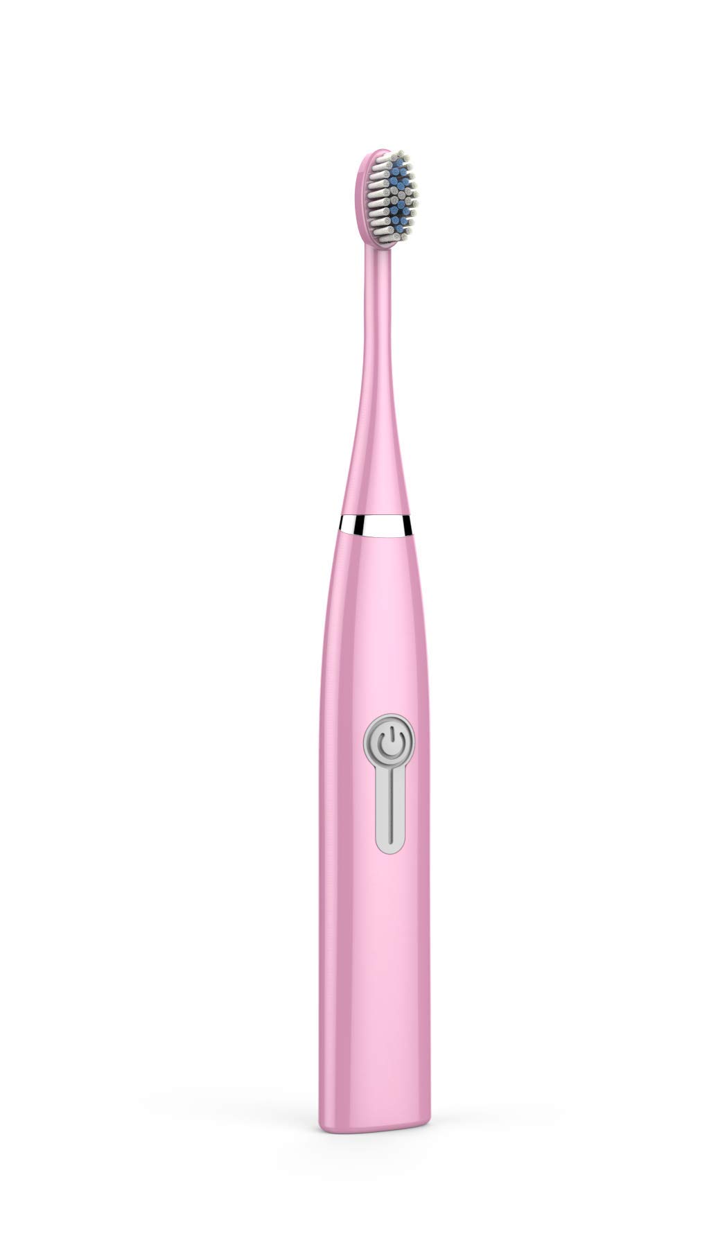 Electric Toothbrush IPX7 Waterproof Whitening Prevent Tooth Decay Removes Plaque with 2 Extra Replacement Brush Heads (Pink)