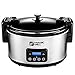 Magic Mill 8.5 Quart Slow Cooker Crock Pot, Digital Programmable, 20 Hour Timer, 3 Cooking Settings, Locking Lid for Easy Transport, Dishwasher Safe