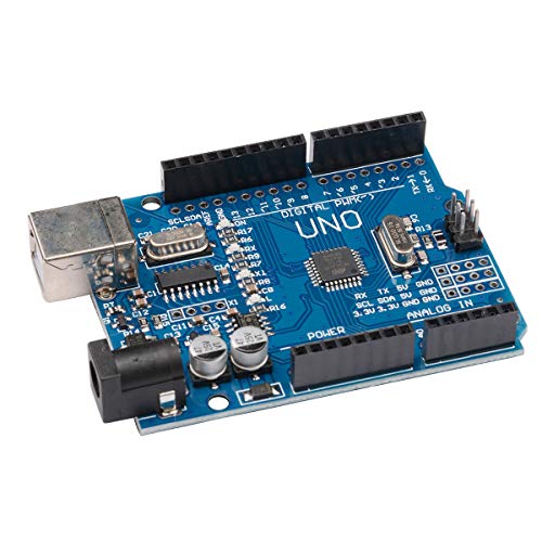 Qunqi 2Packs UNO R3 ATmega328P Development Board for Arduino UNO R3 Microcontroller with USB Cable 2.54mm Pin Header