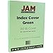 JAM PAPER Vellum Bristol 110lb Index Cardstock - 8.5 x 11 Coverstock - 241 gsm - Green - 50 Sheets/Pack