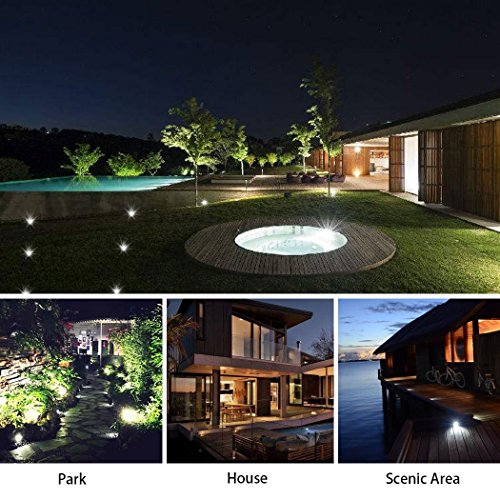 Solar Ground Lights,Garden Pathway Outdoor In-Ground Lights,Landscape Lighting Decor Lawn Light,for Driveway Pathway Walkway In Ground Underground Buried Light,Upgraded With 8 LED (4 pack) (white) - Thumbnail 4