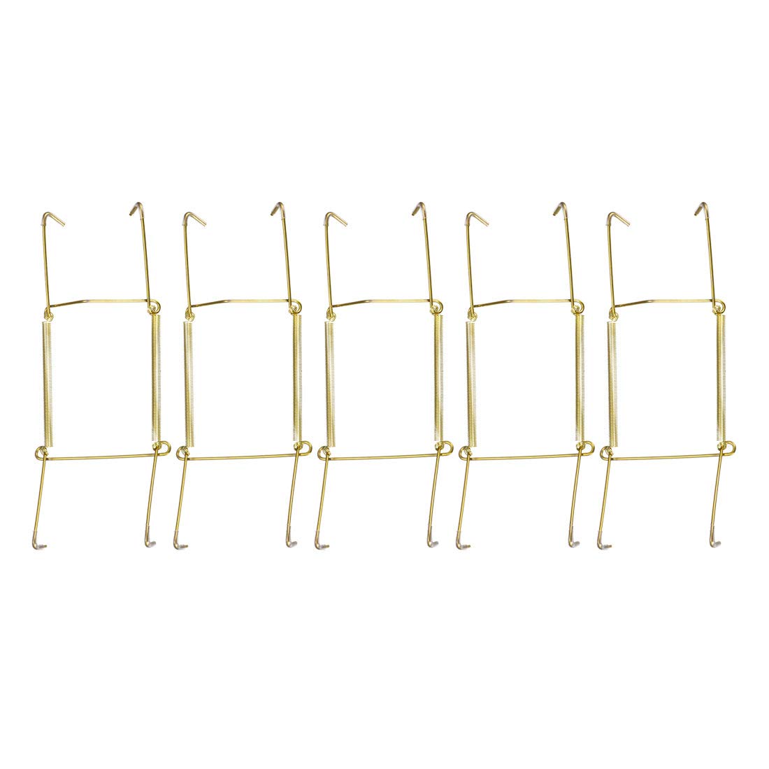 sourcing map Plate Hanger, 8-inch U Type Zinc Plated Invisible Wall Decorative Hooks with Tip Protectors, 5 Pcs