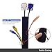 Cable Management Sleeve | Adjustable 80” Black & White Cable Organizer Made from Premium Quality Flexible Neoprene | Baltic Living Cord Organizer