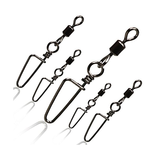 Sougayilang-Fishing-Rolling-Swivel-with-Coast-Lock-Snap-Stainless-Steel-Black-Nickel-Fish-Swivels Sougayilang-Fishing-Rolling-Swivel-with-Coast-Lock-Snap-Stainless-Steel-Black-Nickel-Fish-Swivels