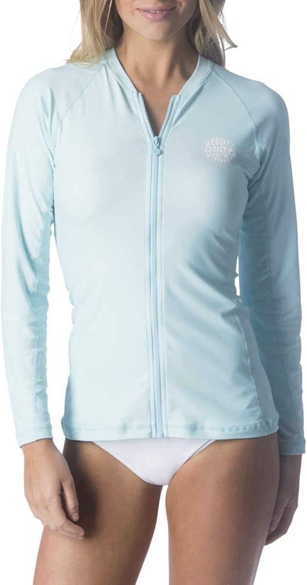 Rip Curl Belle Zip UP Long Sleeve Rash Guard Sports & Fitness Sports