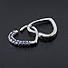 16g Clear/Pink Cubic Zirconia Heart Surgical Steel Daith Tragus Cartilage Earring piercing (Blue)