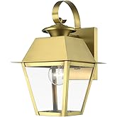 Livex Lighting Wentworth - 1 Light Small Outdoor Wall Lantern in Classic Style-12.5 Inches Tall and 7.5 Inches Wide-Natural B