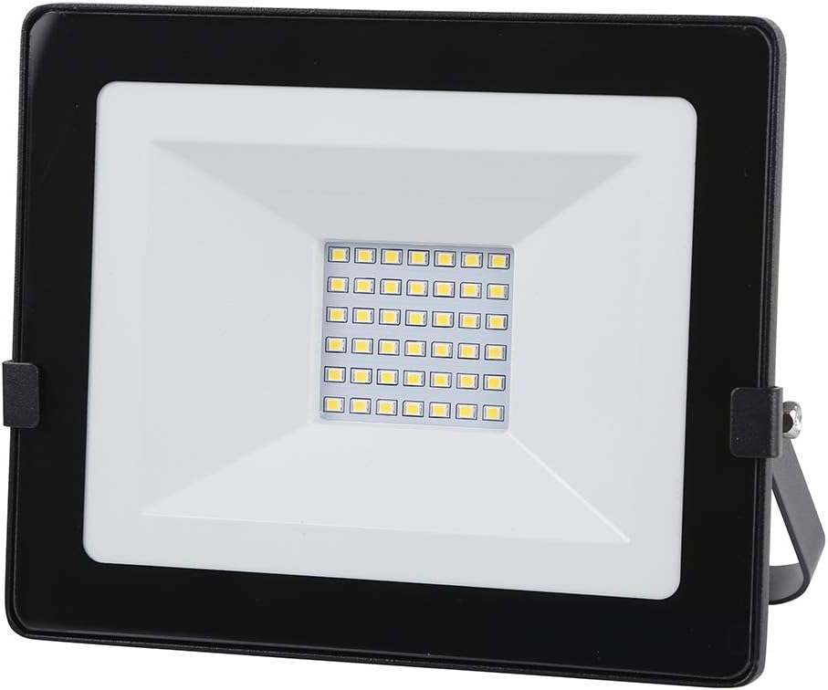 Security Lights 4000K Neutral White, 30w Waterproof IP65 Led Flood Light, 30 watt Outdoor Light, High Output 2400lumen Super Bright LED Floodlight, 180w Halogen Lights Equivalent Replacement - Black