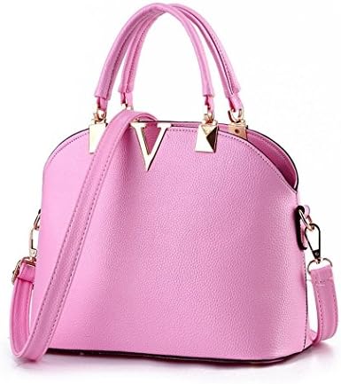 VINICIO Women's Fashionable Simple Letter V Gentlewomanly Shoulder Bag Hangbag(Pink)