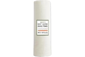RRKTP Cotton Quilt Batting by The Roll，80/20 Cotton/Polyester Blend Batting for Quilting,Warm Soft Natural Batting for Sewing,Stuffing for Crafts Handmade Quilts& Sewing Project-96 X 10 Yard