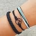 BOMAIL 14-16 Pieces Wave Bracelet Braided Rope Bracelet Set Handmade Adjustable Friendship Bohemian Bracelet Handcrafted Jewelry for Women