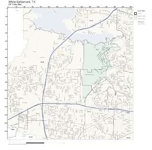 Amazon.com: ZIP Code Wall Map of White Settlement, TX ZIP Code Map Not