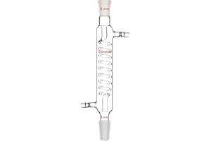 StonyLab Borosilicate Glass Graham Condenser with 24/40 Joint 200mm Jacket Length Lab Condenser