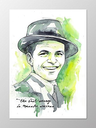 11x14 Frank Sinatra poster #A097. Frank Sinatra quote. Frank Sinatra wall art. Frank Sinatra art print.Poster of Frank Sinatra.Frank Sinatra gifts.Green wall art.Watercolor painting Inspired
