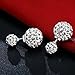UPmall Luxury Double Sided Crystal Pearl Beads Earrings Ear Studs Tribal Earrings 6-10mm