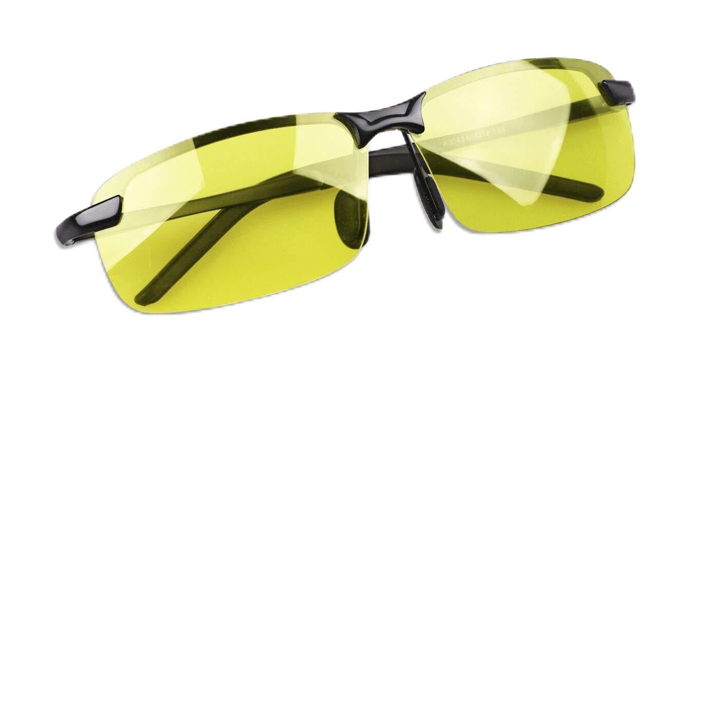 Polarized Photochromic Outdoor Sports Safety Sunglasses for Men Women Anti Glare UV400 Protection for Day and Night Driving Cycling Golf Running Cycling Fishing Eyewear Sun Glasses (3043-Yellow) — image 1