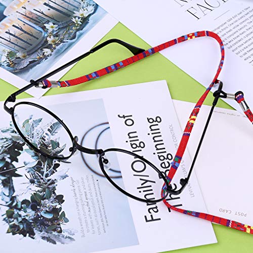 Bettal 2 Pcs Glasses Holder Strap Cord - Eyeglasses String Holder Chain Necklace - Glasses Cord Lanyard Eyeglass Retainer (Red)