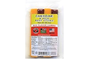 Wisconsin's Best and Wisconsin Cheese Company - 100% Wisconsin Cheddar N 100% Beef Stick - Big Combo Packs (Pack of 12) High Protein, Low Carb, Keto-Friendly. Great For Travel, Hiking & Lunches
