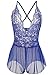 Kissria Sexy Lingerie, Women Sexy Open Crotchless Panties Lace See-Through Lingerie Babydoll Plus Size
