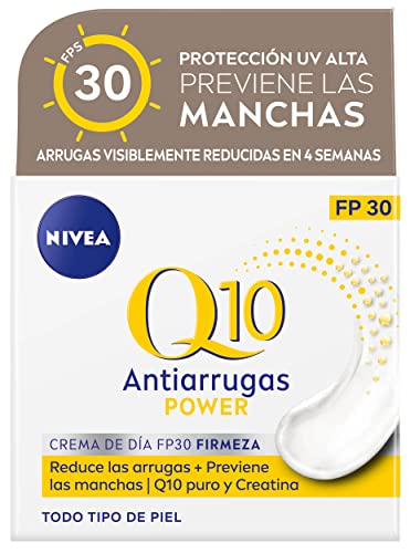Q10 Power Antiarrugas Cuidado de Día FP30 (50 ml), crema hidratante antiarrugas, crema facial con protector solar, crema de día, crema facial reafirmante con Q10