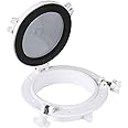 SEAFLO 8.5" Round Porthole/Port Light Window with ABS Plastic & Tempered Glass for Boat, Yacht, Marine Applications | 4-Year Warranty