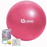 Limm Exercise Ball for Yoga, Pilates, Stretching and General Fitness - Includes Foot Pump, Starter Guide and Access to Exclusive Members Portal (65cm)