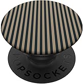 Beige and Green Stripes Geometric Vertical Lines Pattern PopSockets Adhesive PopGrip