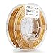 AMOLEN 3D Printer Filament, Real Gold PLA Filament 1.75mm +/- 0.03 mm, 200G(0.44lb), Includes Sample Shining Black Filament - 100% USA