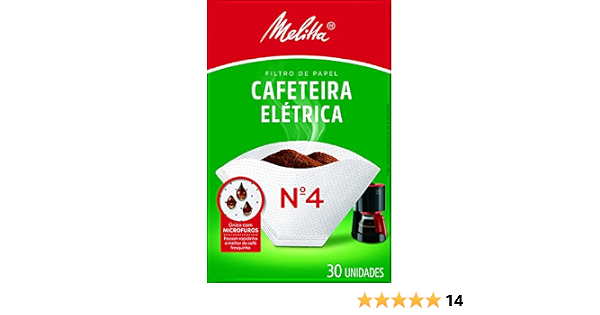 Filtro de Papel Cafeteira nº 4 Melitta 30 Unidades : Amazon.com.br: Cozinha
