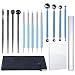 Caydo 15 Pieces Carving Modeling Tool Set Including Ball Stylus Clay Sculpting Tools, Dual-Ended Design Pottery Tools, Ball Rod Stylus Modeling Tools and a Carrying Pouch for Sculpture Pottery primary