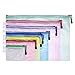 Zipper Envelope/Zipper Documents Pouches/Zipper File Bags. Organizer Storage Packing Bags Travel Pouch, Water Resistant Solid Reinforced PVC Mesh Plastic with Zipper Closure, 8 Pack (Color Random)