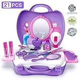 Gizmovine Pretend Toys, Girl Make Up Toys with Carry Case Birthday Gift Christmas Toy Gifts for Girls Kits