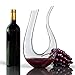 Momstir Wine Decanter U-Shaped Horn Design Carafe 1750ml Hand Made Crystal Wine Aerator with Dual Head Modern Oxidizer - Gift for Wine Lovers