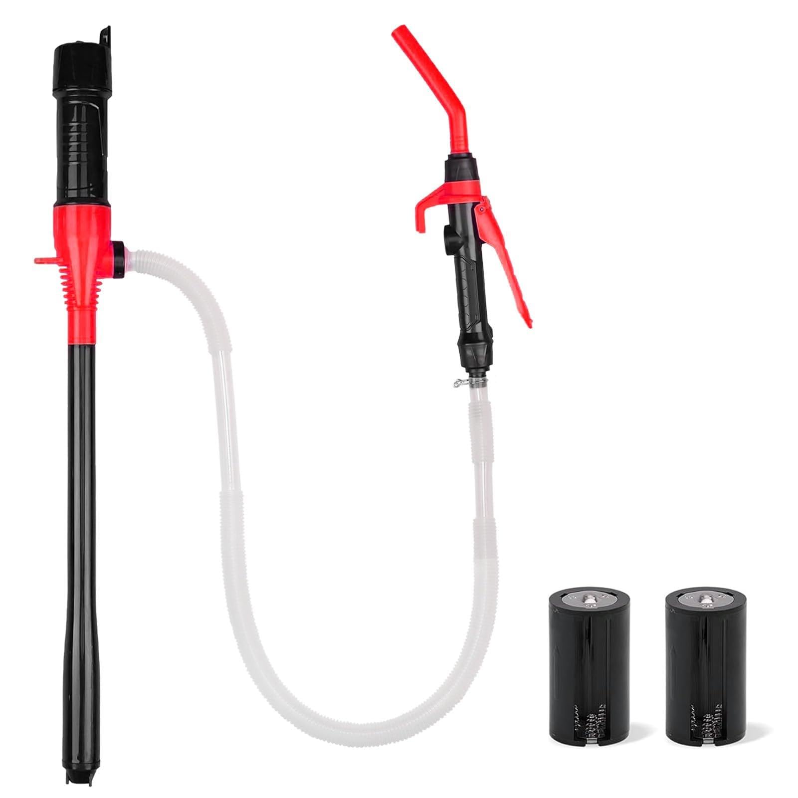 Photo 1 of HORUSDY Portable Battery-Operated Fuel & Water Transfer Pump, 2.2GPM Automatic Siphon Pump for Gas Can & Tank, Handheld Liquid (Red)