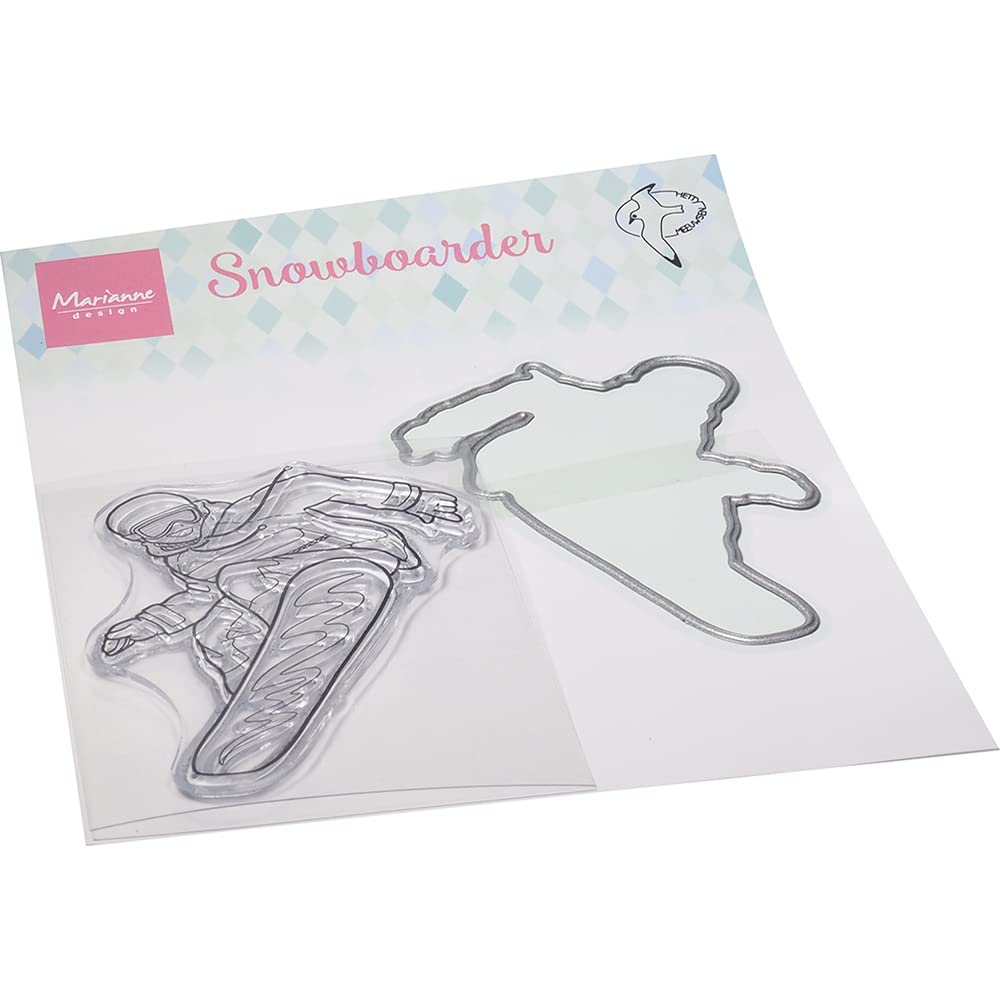 Marianne Design Clear, Snowboarder, for Stamping Cardmaking Arts and Crafts, One Size