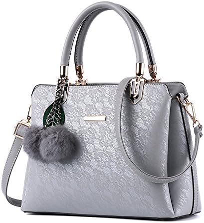 Women Shoulder Handbag Tote Bags with Adjustable Shoulder Stap (Gray)