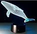 Night light, Lazaga 3D visualization Illusion Multi-colored Change USB Touch Button LED Desk Lamp, Table Light for Room Decorative or Gifts for Friends/Kids (Whale)