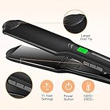 BESTOPE Hair Straightener 1.75 inch Wide Plate Flat Iron with Ceramic Instant Heat Up 450°F for Healthy Silky Hair( Dual Voltage, Auto Shut)